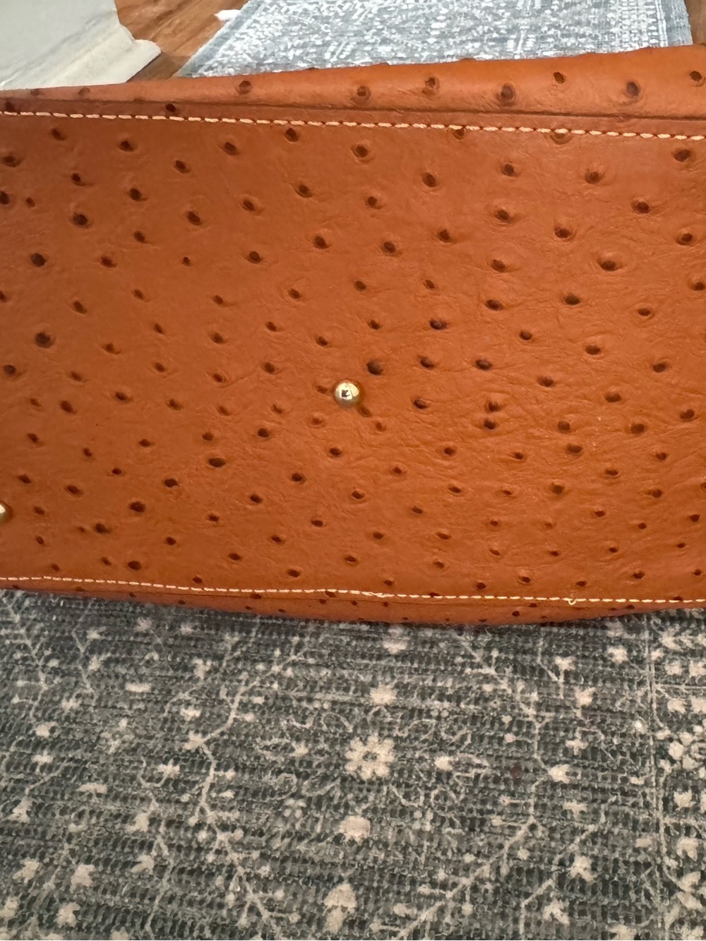 Dooney & Bourke Ostrich Large Barlow Bag - Picture 6 of 8